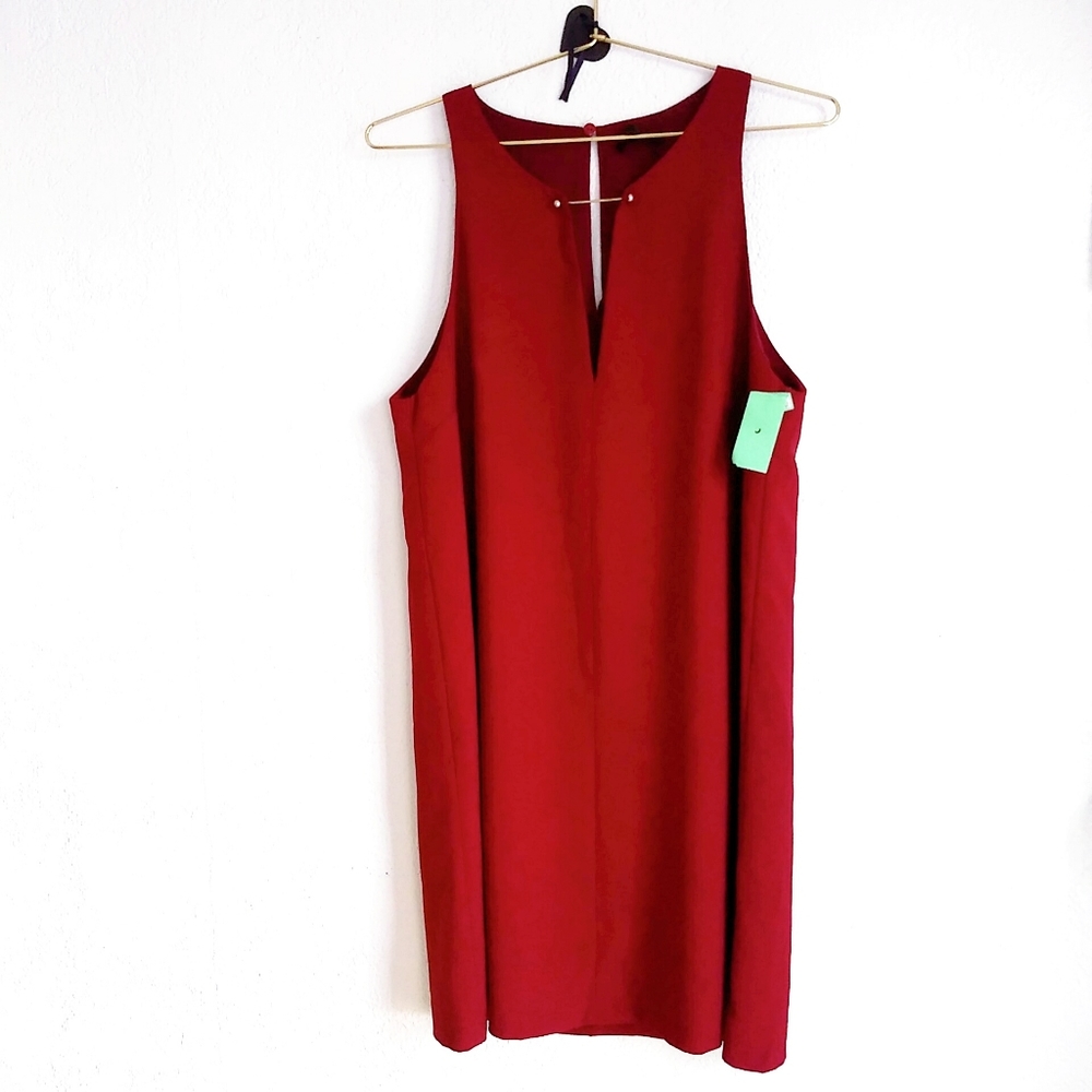 Aakaa red marron dress sz small